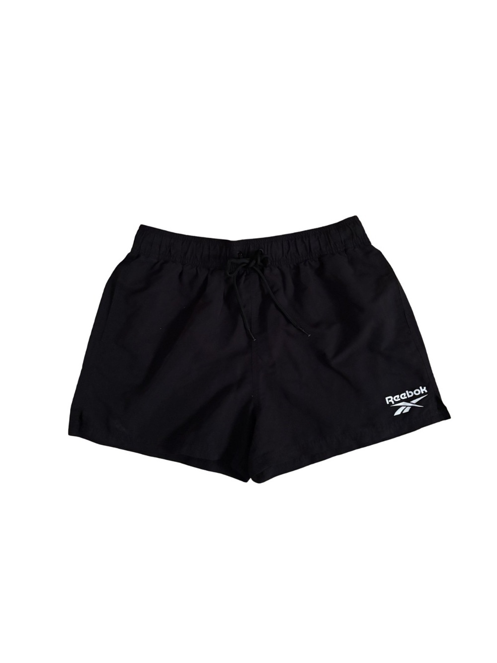 Reebok Black and White Athletic Shorts with Logo Tag